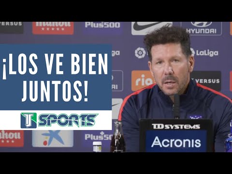 Diego Simeone CONTEMPLA ataque en el Atlético de Madrid con Diego Costa y Luis Suárez JUNTOS