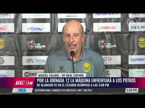 Miguel Falero brinda declaraciones previo al encuentro de Real España vs. Olancho FC