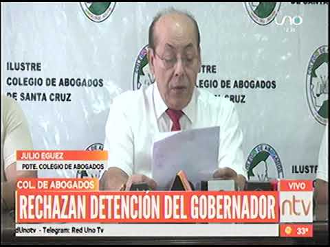 30122022 COLEGIO DE ABOGADOS RECHAZAN LA DETENCION DEL GOBERNADOR  RED UNO