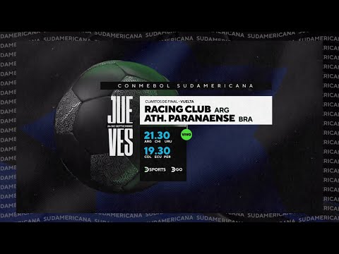 Racing VS. Paranaense - CONMEBOL Sudamericana 2024 - Cuartos de Final VUELTA - DSports PROMO