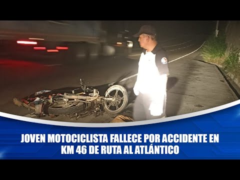 Joven motociclista fallece por accidente en km 46 de ruta al Atlántico