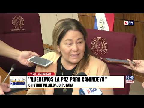 Diputada pide al Estado paz para Canindeyú