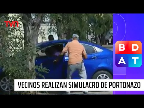 Vecinos realizan simulacros de portonazos para prevenir robos en villa de Quinta Normal | BDAT