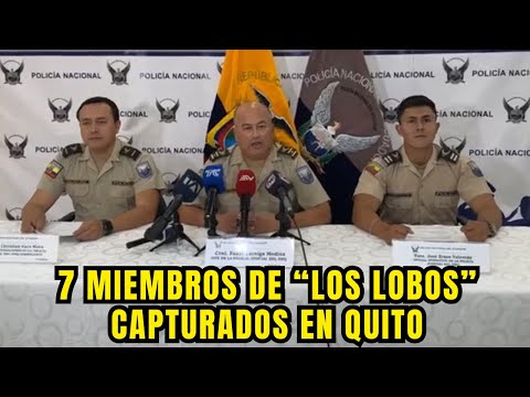 Policía Nacional desarticula banda delictiva perteneciente a Los Lobos en Quito