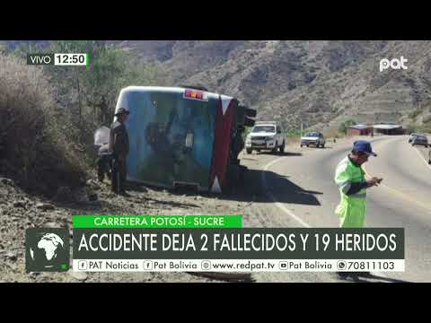 Accidente de tránsito: Bus que se volcó deja dos fallecidos y 19 heridos