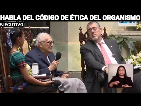 BERNARDO ARÉVALO HABLA DEL CÓDIGO DE ÉTICA DEL ORGANISMO EJECUTIVO, GUATEMALA.