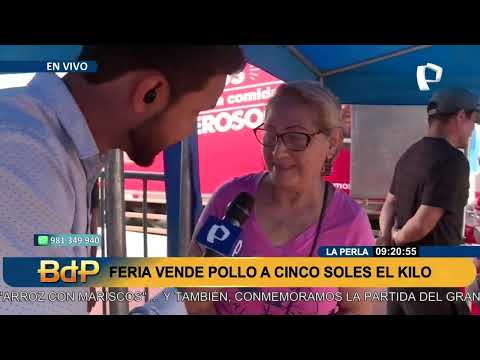 ¡Atención! Feria avícola en La Perla vende pollo a S/5 el kilo