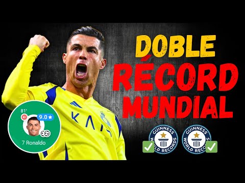 ¡Sensacional!  Doblete de CRISTIANO RONALDO en Champions y Doble-Récord Mundial y Guinness (2025)