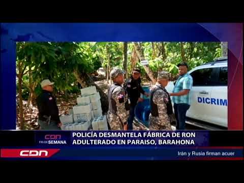 Policía desmantela fábrica de ron adulterado en paraíso, Barahona