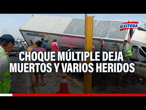 Trujillo: Choque múltiple deja dos muertos y varias personas heridas