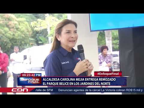 Alcaldesa Carolina Mejía entrega remozado el parque Belice en los Jardines del Norte