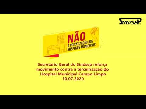 NÃO À PRIVATIZAÇÃO DOS HOSPITAIS MUNICIPAIS | Antonio Carlos,  do Sindsep, convoca para ato do dia 14/7
