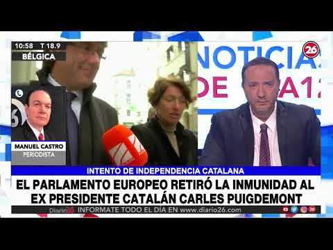 El parlamento Europeo retiró la inmunidad al ex presidente Catalán Carles Puigdemont