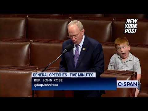 Rep. Rose's son steals the show during dad's speech