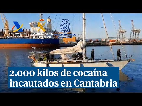 2.000 kilos de cocaína incautados en un velero frente a la costa de Cantabria