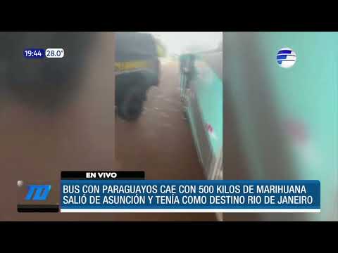 Bus con paraguayos cae con 500 kilos de marihuana