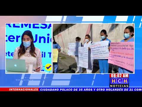 ¡Plantón! Enfermeras del “Leonardo Martínez” exigen pago de salarios