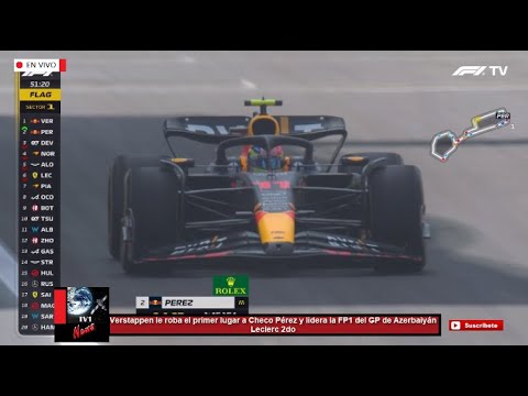 Verstappen le roba el primer lugar a Checo Pérez y lidera la FP1 del GP de Azerbaiyán Leclerc 2do