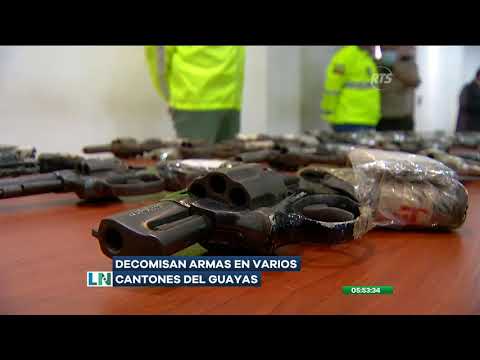 Decomisan varias armas de fuego en cantones del Guayas