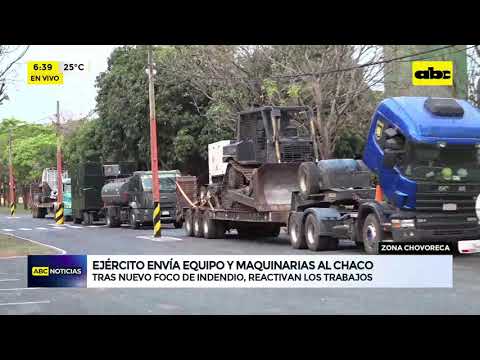 Ejército envía más maquinaria al Chaco