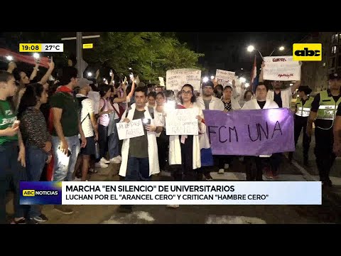 Hambre Cero: marcha ‘’en silencio’’ de universitarios y plenaria universitaria en la UNA