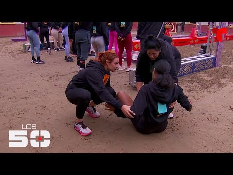 Athenea Pérez sufre en una de las pruebas de El León | Los 50 | Telemundo Entretenimiento