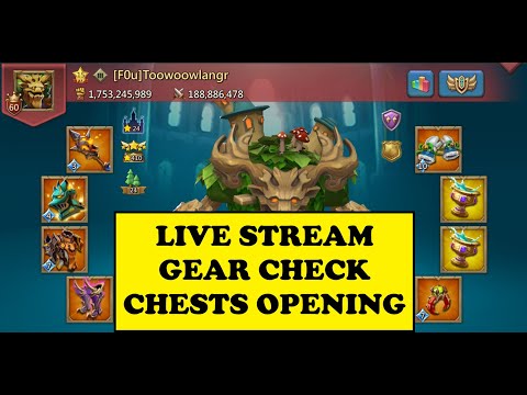 Lords Mobile - LIVE STREAM - OPENING CHESTS - CHILLING AND GEAR CHECKS