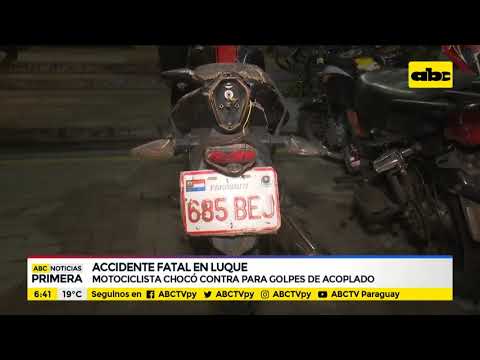 Motociclista falleció tras accidente en Luque