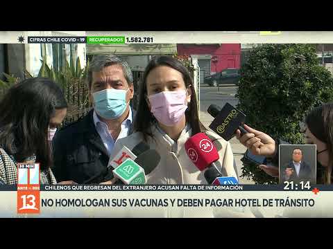 Homologación de vacunas: chilenos deben pagar hotel por demora en el preceso