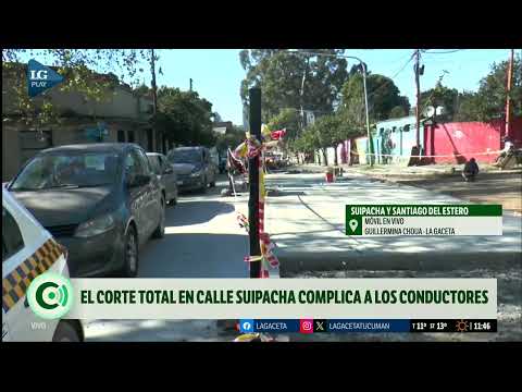 El corte total en calle Suipacha complica a los conductores