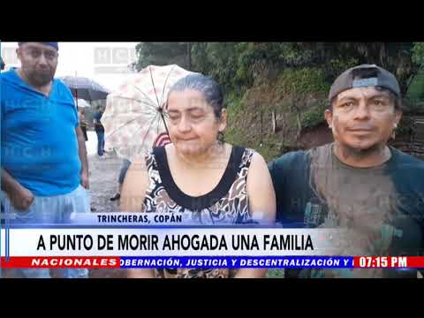 ¡Por inundaciones! Una familia estuvo a punto de morir ahogada en Trincheras, Copán