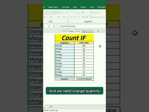 Power of Count IF Formula In Excel | What Count IF Formula Do #msexcel2016 #excel #exceltips