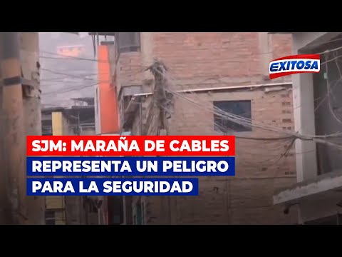 SJM: Vecinos denuncian que maraña de cables representa un peligro para la seguridad