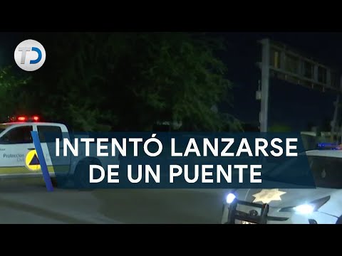 Mujer intentó saltar de un puente por problemas familiares y económicos