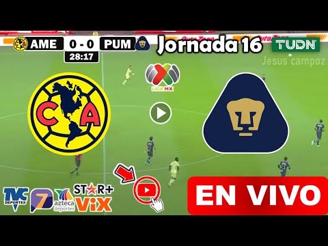 América vs. Pumas en vivo, donde ver, a que hora juega America vs. Pumas Jornada 16 Liga MX 2024 hoy