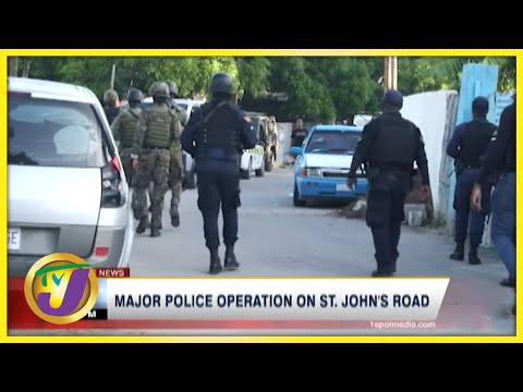 Major Police Operation on St. John's Road in Spanish Town | TVJ News - Oct 9 2021