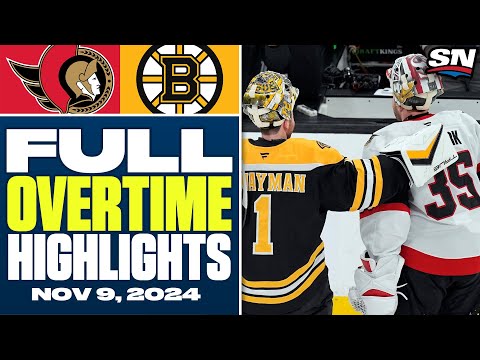 Ottawa Senators at Boston Bruins | FULL Overtime Highlights - November 9, 2024