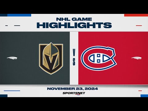 NHL Highlights | Golden Knights vs. Canadiens - November 23, 2024