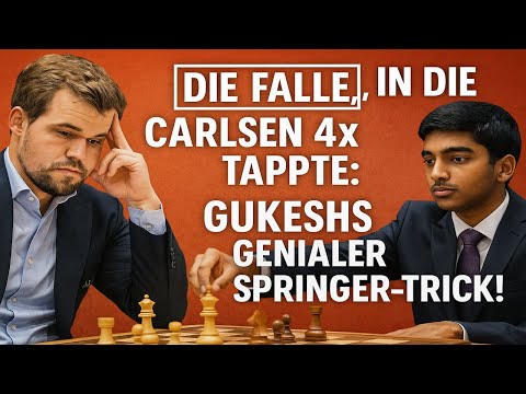 Die Falle, in die Carlsen 4x tappte: Gukeshs genialer Springer-Trick!