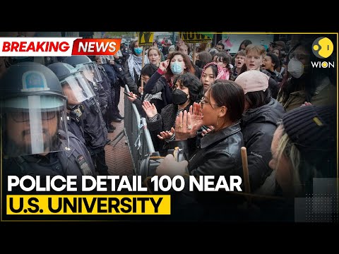 BREAKING: Police detain 100 as pro-Palestinian camp cleared at US university | WION News