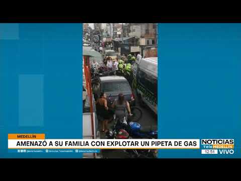 Hombre amenazó a su familia con explotar una pipeta de gas