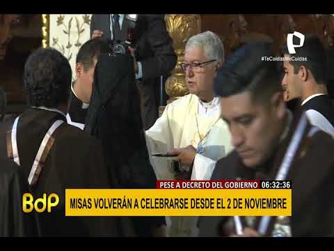¿Obispos del Perú reabrirán iglesias para celebrar misas