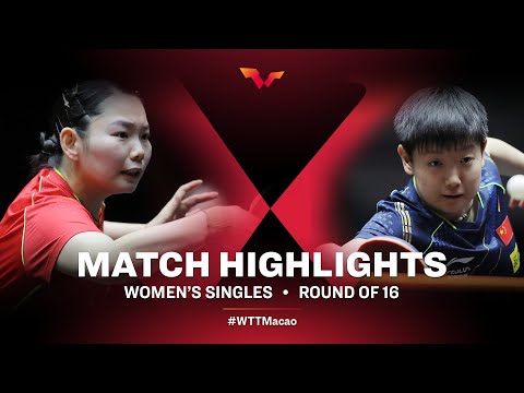 Table Tennis 🥍 He Zhuojia vs Sun Yingsha | WS | WTT Macao 2022 (R16)