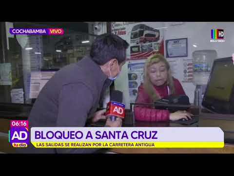 Cuarto día de bloqueo, poca demanda de viajes de Cochabamba a Santa Cruz