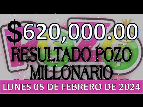RESULTADO POZO MILLONARIO SORTEO #1070 DEL LUNES 05 DE FEBRERO DEL 2024 /LOTERÍA DE ECUADOR/