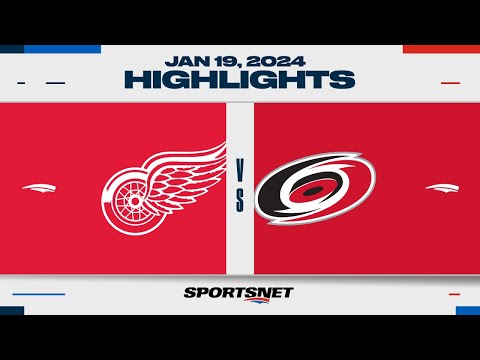 NHL Highlights | Red Wings vs. Hurricanes - January 19, 2024