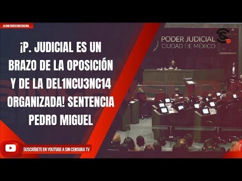 ¡P. JUDICIAL ES UN BRAZO DE LA OPOSICIÓN Y DE LA DEL1NCU3NC14 ORGANIZADA! SENTENCIA PEDRO MIGUEL