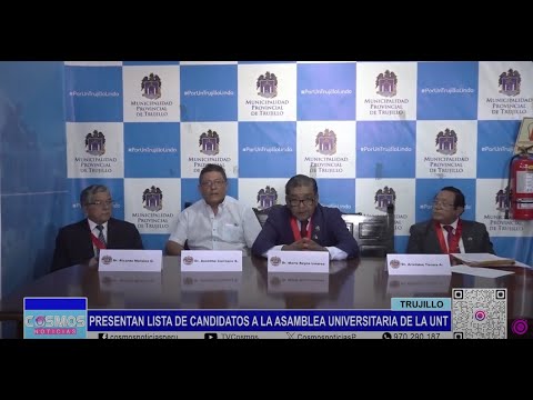 Trujillo: presentan lista de candidatos a la asamblea universitaria de la UNT
