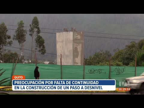 La construcción inconclusa de un puente a desnivel  ocasiona preocupación en el Valle de los Chillos