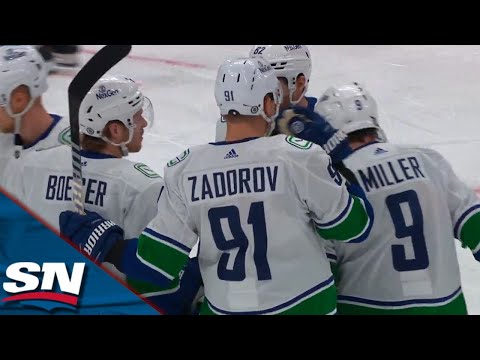 Canucks Miller Fires A Slapshot Through Traffic That Pinballs Off EVERYONE And In